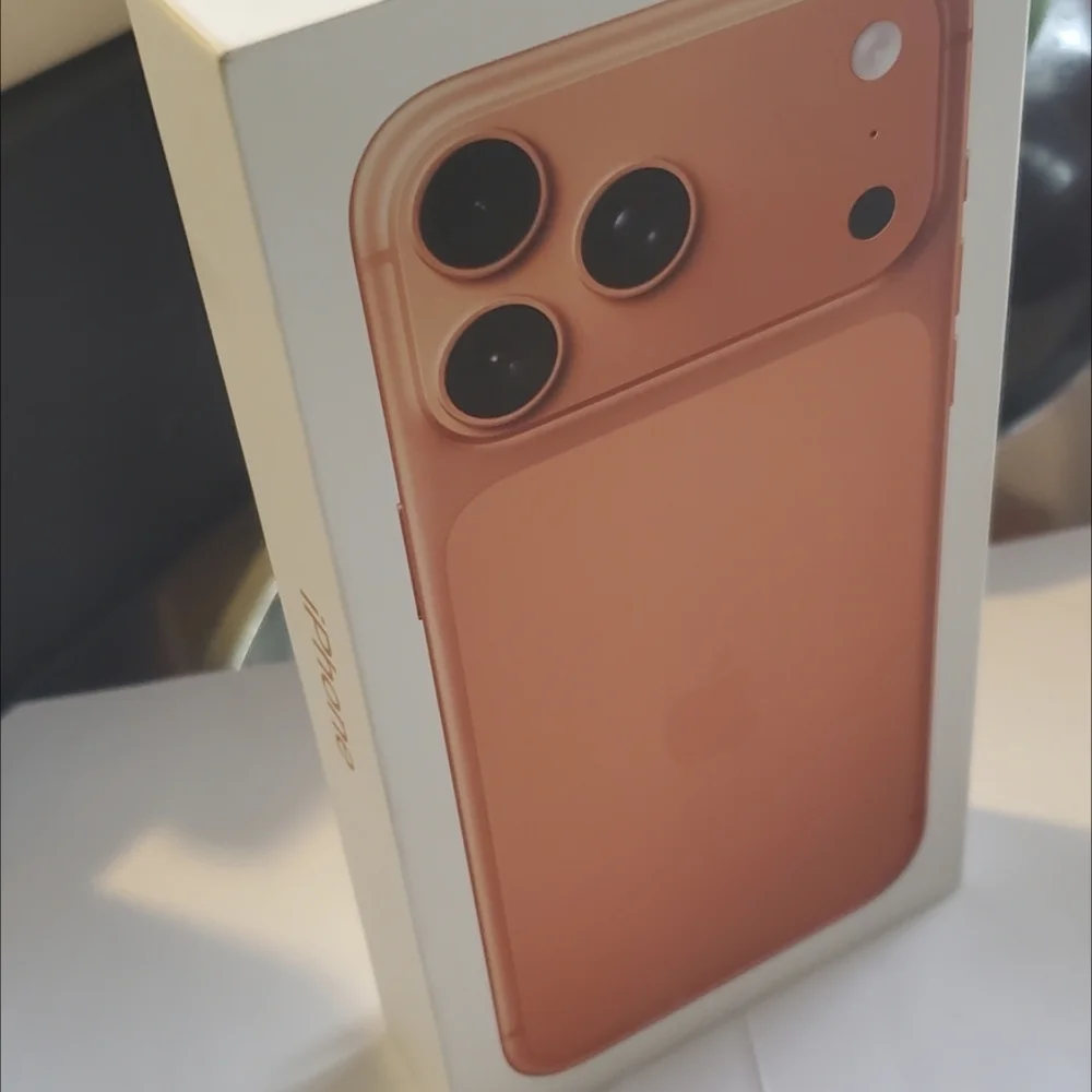 Apple iPhone in Bold Orange 17 Pro Max Box